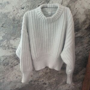 Cozy White Knit Sweater